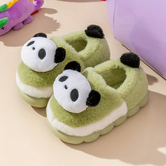 Furry House Shoes for Girls Soft Non-Slip Winter Walking Shoes