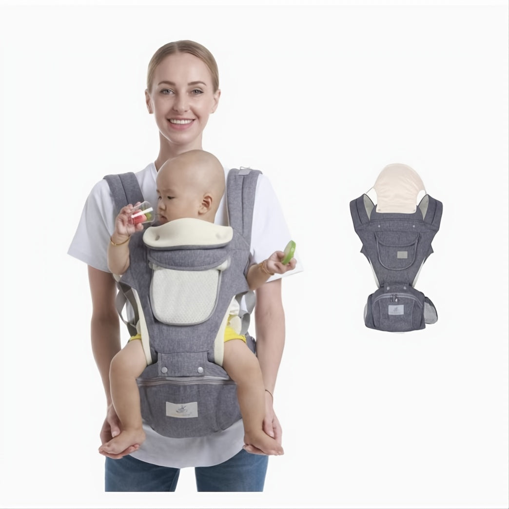 Gabesy Baby Carrier With Hip Seat Soft Cotton 3 In 1 All Size For Newborn