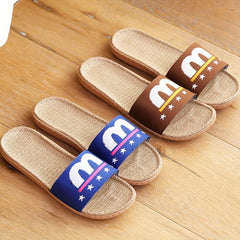 Men's Lightweight Linen Slippers Indoor Shoes