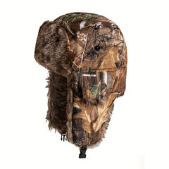 Camouflage Fleece Thermal Hat With Ear Protection
