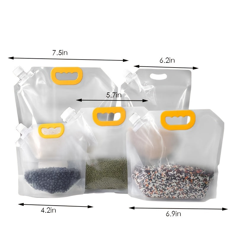 1pc Grain Packaging Bag Moisture Proof Sealed Reusable Clear Storage Suction