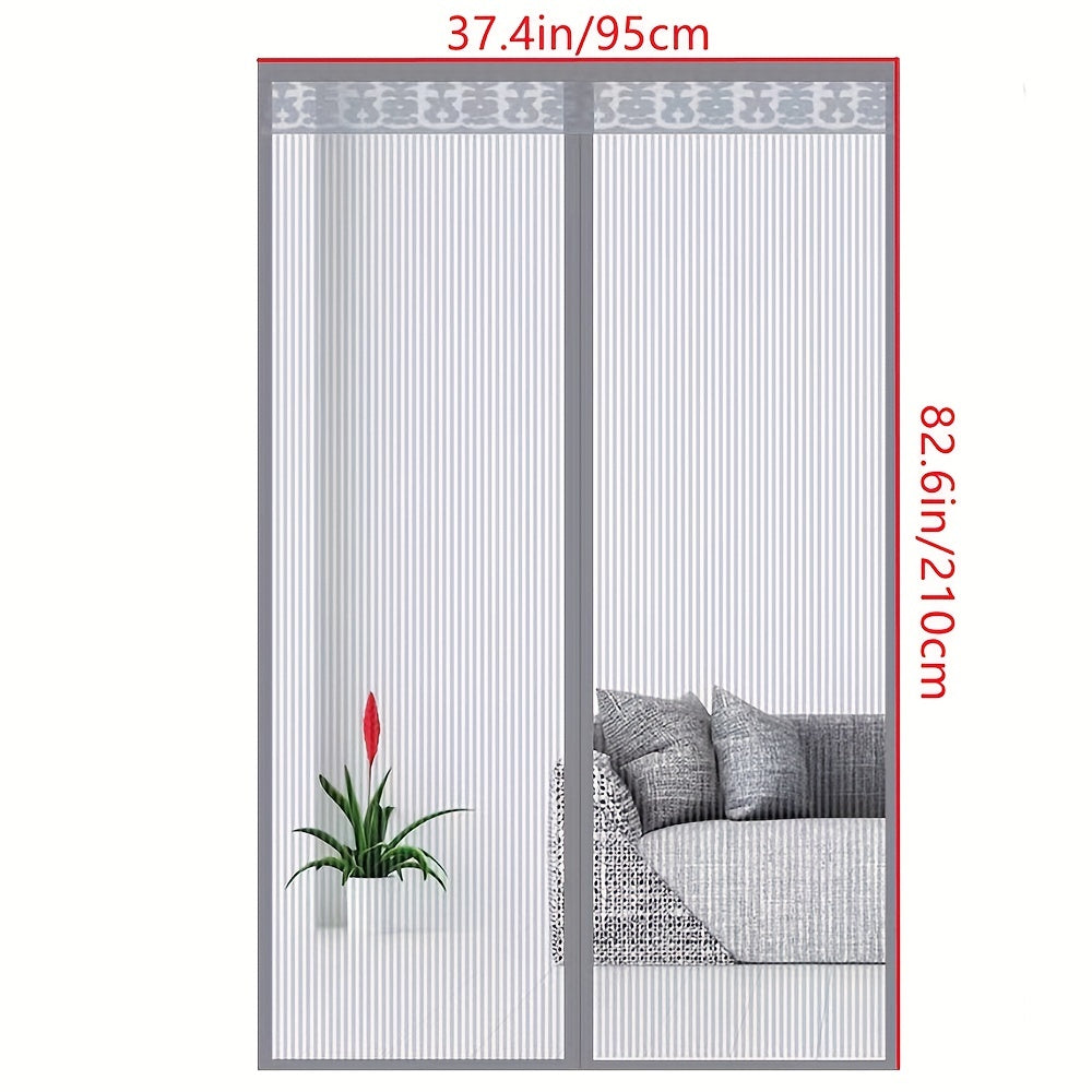 Magnetic Screen Door Heavy Duty Magnetic Closure Gray