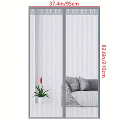 Magnetic Screen Door Heavy Duty Magnetic Closure Gray