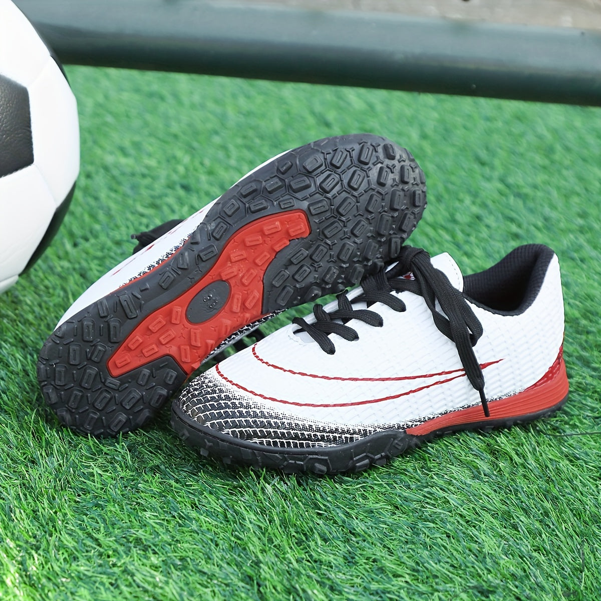 Boy's Turf Football Boots Anti skid Lace Up TF Soccer Cleats