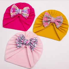 Candy Printed Bow Baby Headscarf for Baby