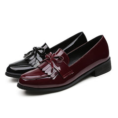 Pointed Toe Slip on Loafers Low Heel Shoes For Women