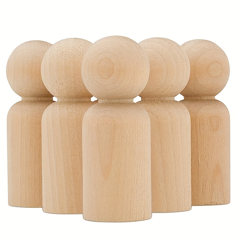10pcs Wooden Nail Doll Block 4 29 Cm Craft DIY Painting Small World Game