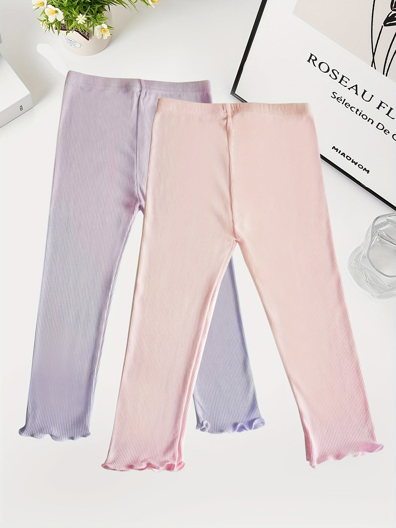 Girls Soft Capri Leggings for Summer - Kids Cropped Pants