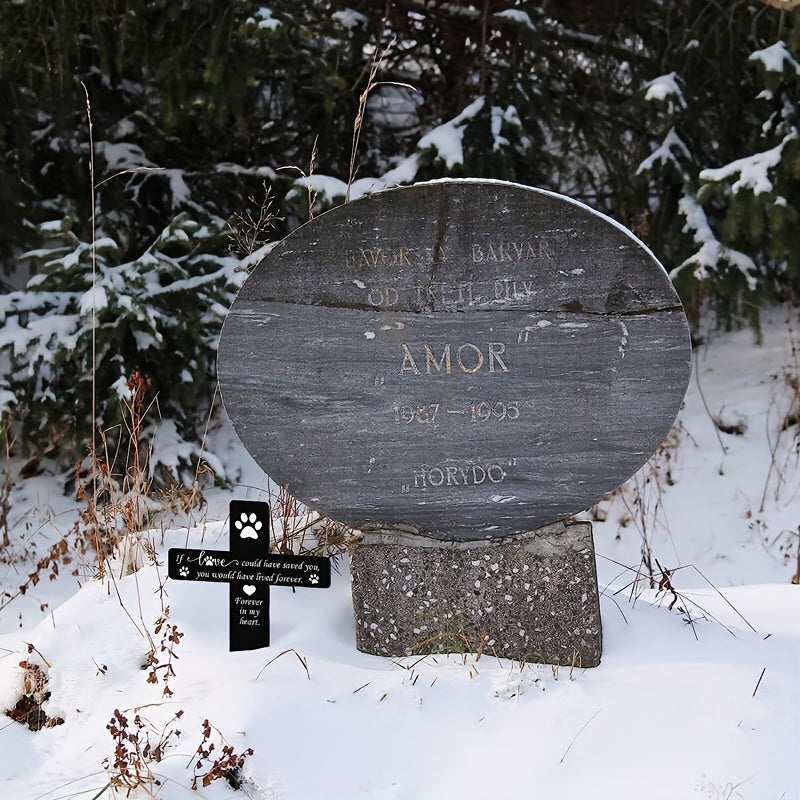 Pet Memorial Garden Cross Stake For Cats And Dogs