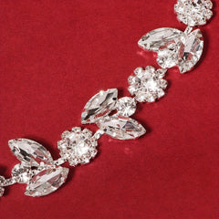 Bridal Garter Thigh Chain Gemstone Cluster Stretchy Belt
