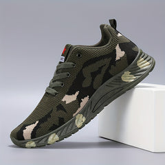 Men's Camouflage Knitted Lightweight Sneakers For Running