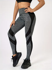 Patchwork Yoga Leggings High Waist Breathable Fitness Pants