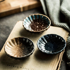 2pcs Ceramic Seasoning Dish Set for Soy Sauce Vinegar Hot Pot Dipping