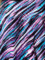 Modest Tankini Set Tie Dye Striped Cami Top & Shorts Swimsuit