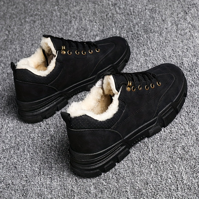 Men's Lace up Snow Boots Thermal Winter Hiking Boots