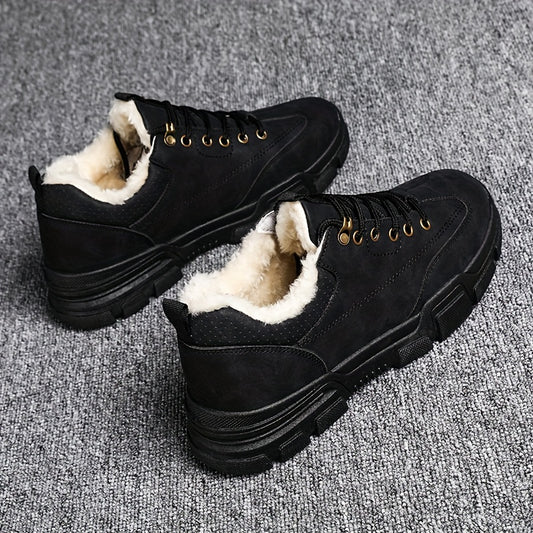 Men's Lace up Snow Boots Thermal Winter Hiking Boots