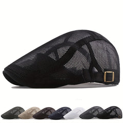 Breathable Mesh Newsboy Beret Men's Casual Hat Spring Summer Autumn