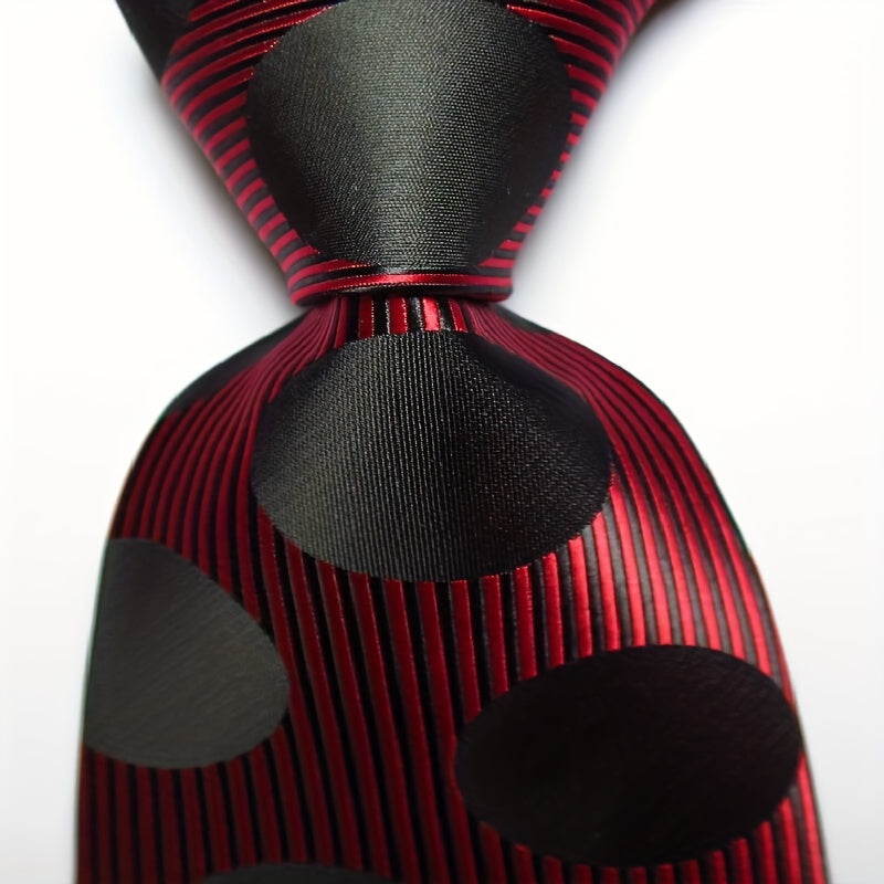 Men's Polka Dots Pattern Wide Necktie - Great Gift for Men