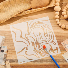 10pcs Wall Texture Stencils 15x15 cm Reusable DIY Mixed Crackle Marble