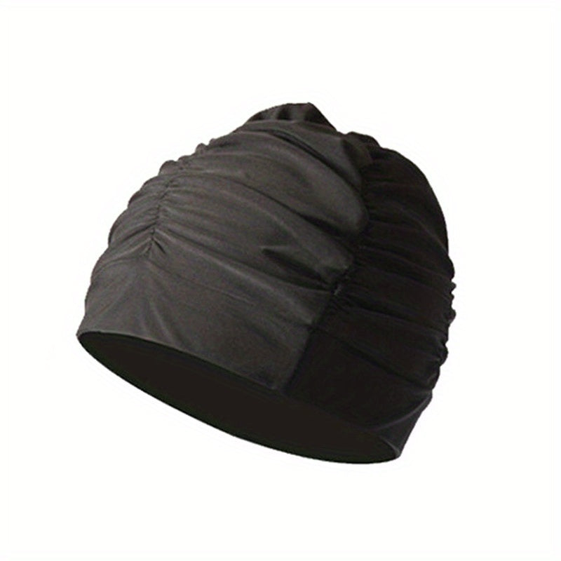 Non Slip Elastic Swim Cap with Ear Protection for Men and Women