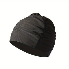 Non Slip Elastic Swim Cap with Ear Protection for Men and Women