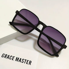 Square Half Frame Sunglasses - Retro Look for Men and Women