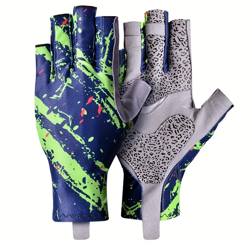 Sun Protection Tactical Fishing Gloves Breathable Non-slip Half Finger Gloves