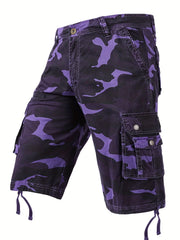 Men's Camo Print Cargo Shorts for Spring/Summer