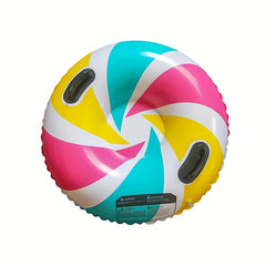 PVC Inflatable Skiing Ring Winter Snowboard Safety Handle Leak Proof Cartoon