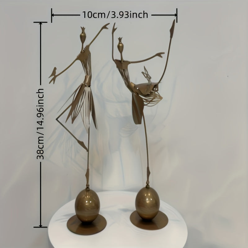 Ballet Girl Metal Dancer Statue Home Decor Craft Garden Outdoor