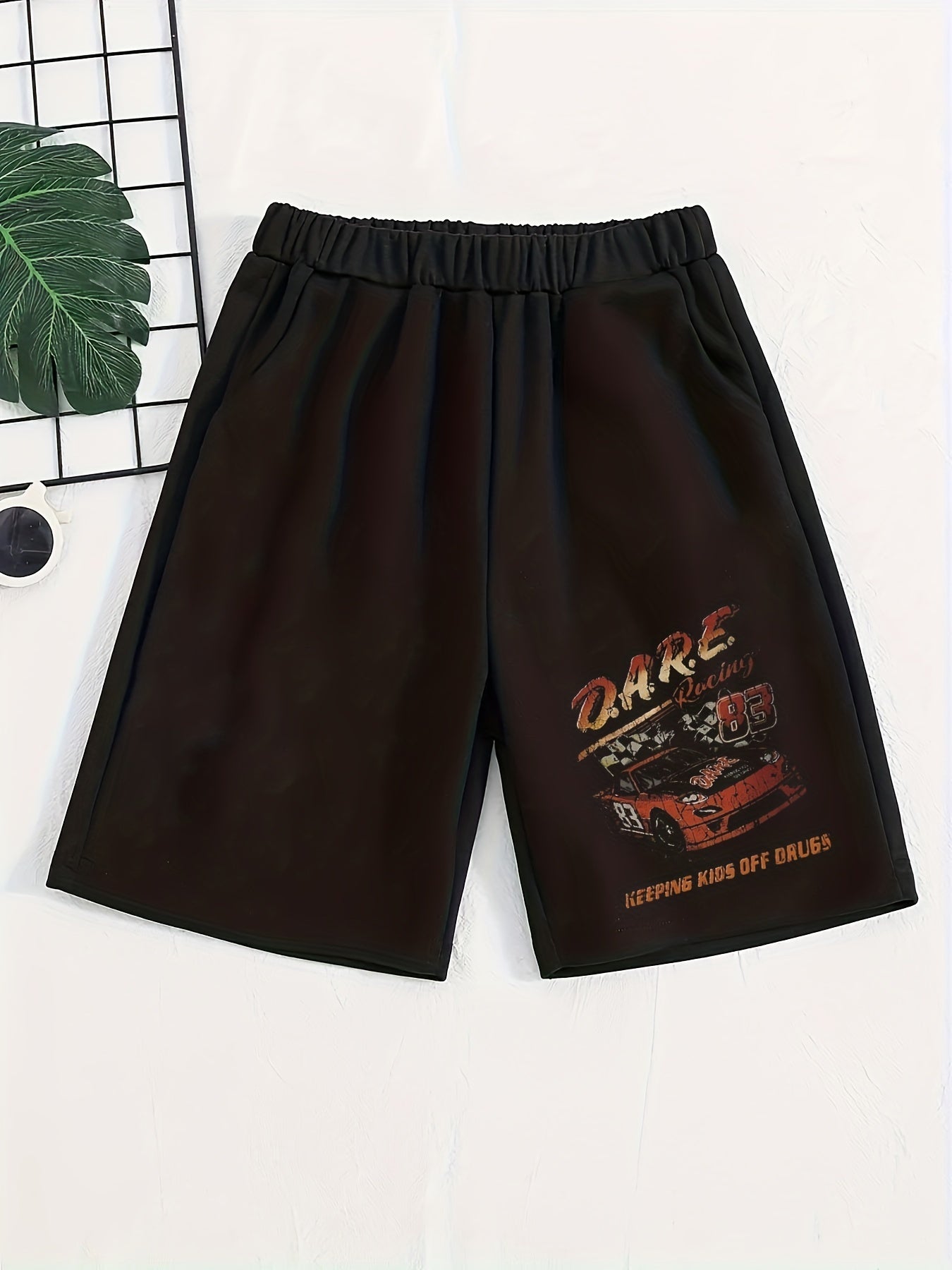 Rooster Motorcycle And Car Print Boys Comfortable Shorts