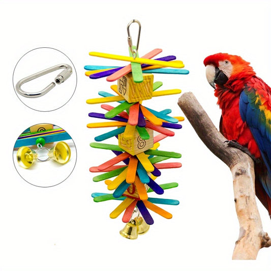 Bird Chewing Toy with Bell for Enrichment