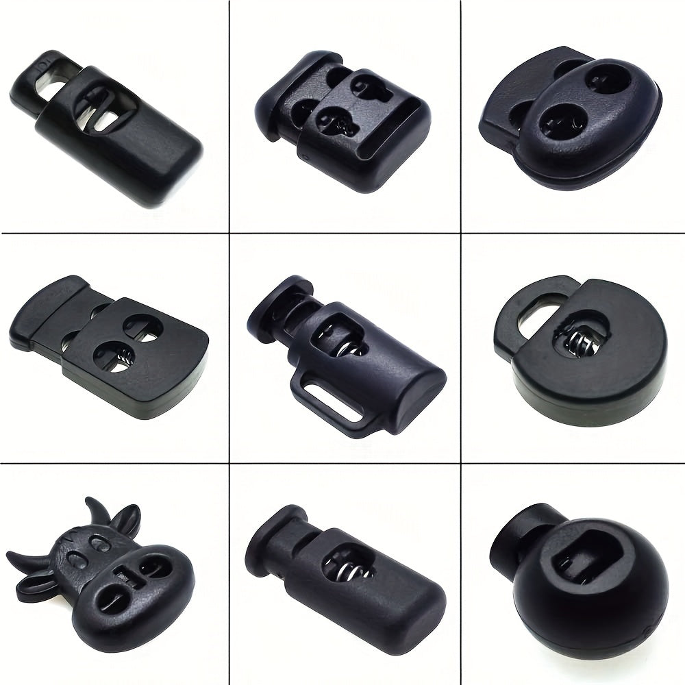 10pcs Cord Lock Toggle Clip Stopper Plastic Bags Garments