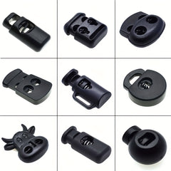 10pcs Cord Lock Toggle Clip Stopper Plastic Bags Garments