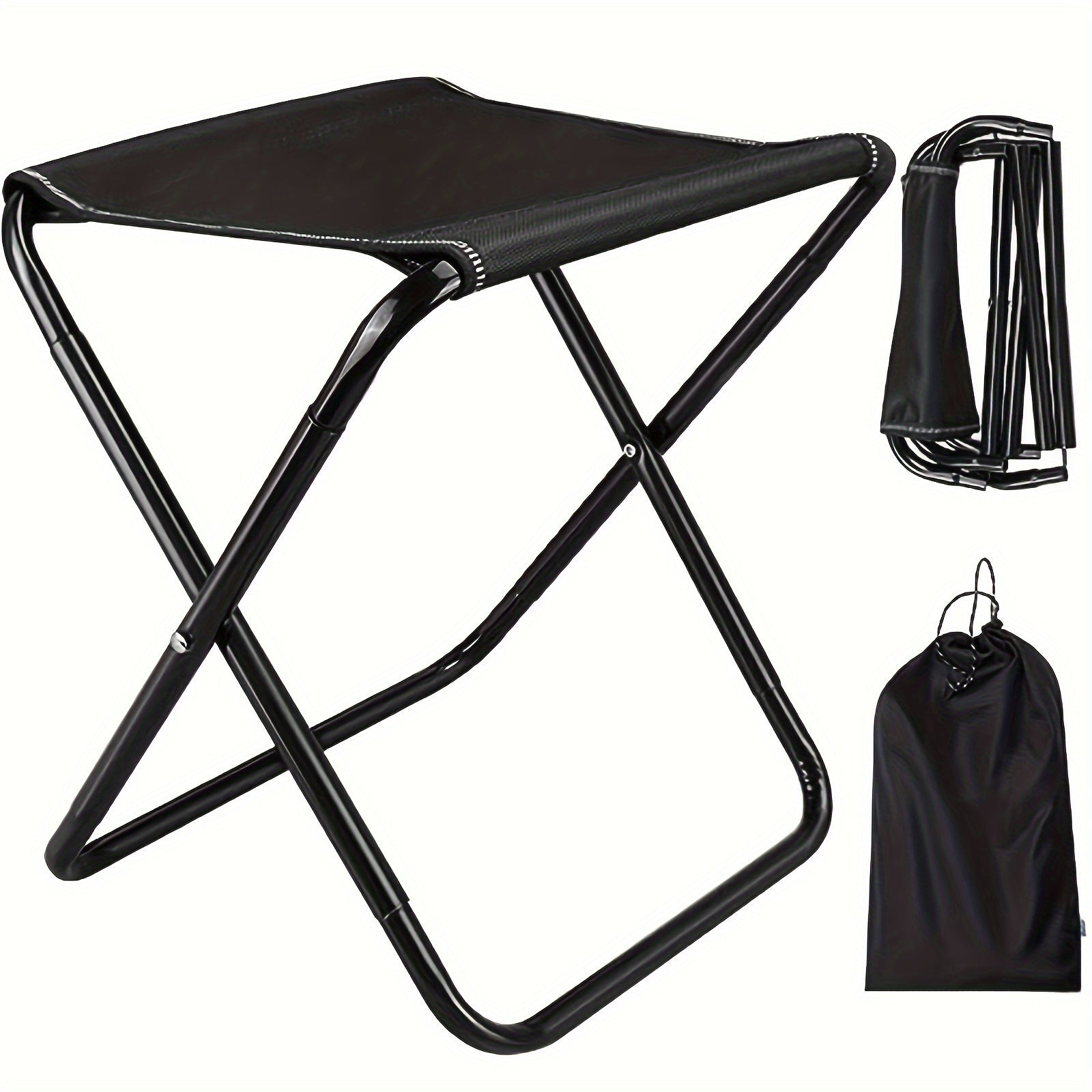 Portable Folding Stool With Carry Bag for Outdoor Travel Hiking BBQ Fishing