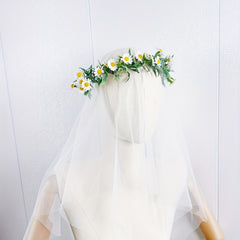 Bridal Mesh Veil Headband Wedding Hair Accessory
