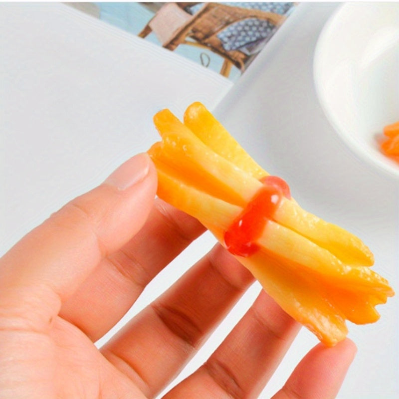 Tomato Sauce French Fries Earrings DIY Accessories Food Display Models