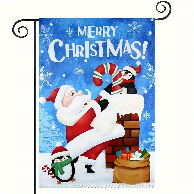 Snowman Garden Flag 12x18 Snowflake Winter Decor
