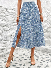 Boho Floral Print Maxi Skirt for Women