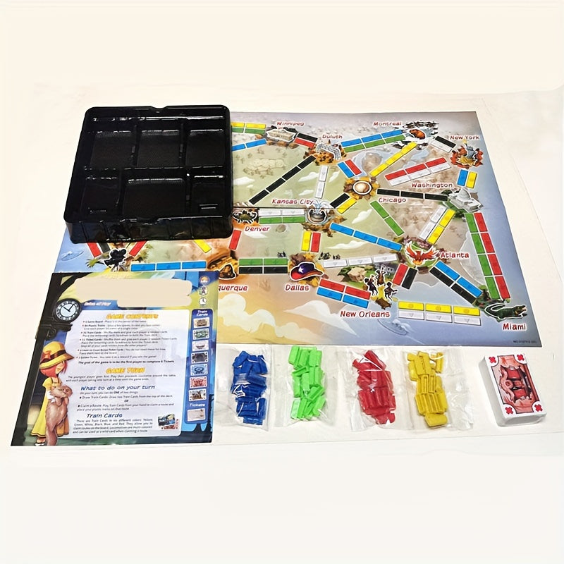 Train Adventure Strategy Board Game for 2-4 Players