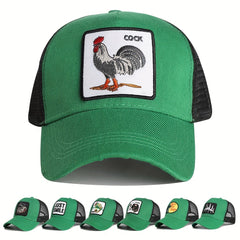 Green Baseball Cap Men's Grid Trucker Hat For Men Women Summer
