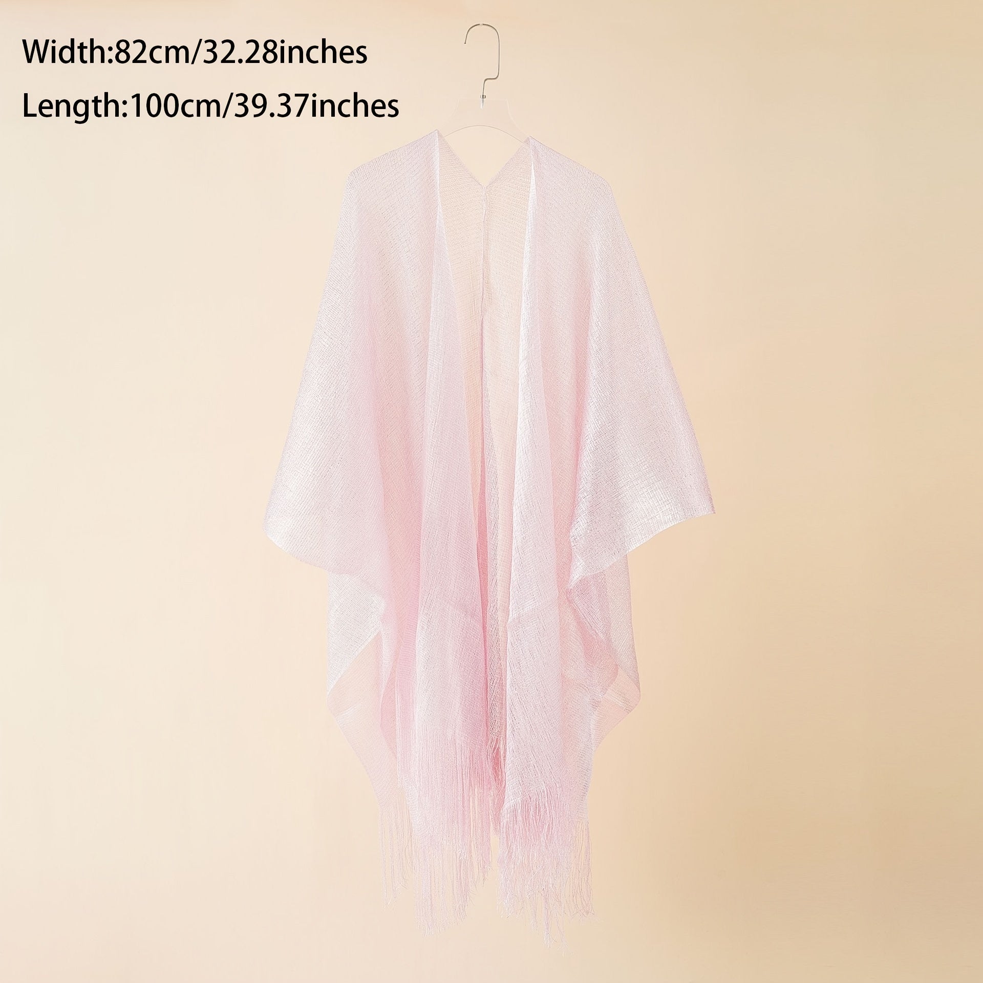 Street Spring Summer Solid Tassel Cardigan Shawl