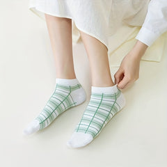 5 Pairs Cartoon Print Socks Low Cut Ankle Socks Women's Stockings