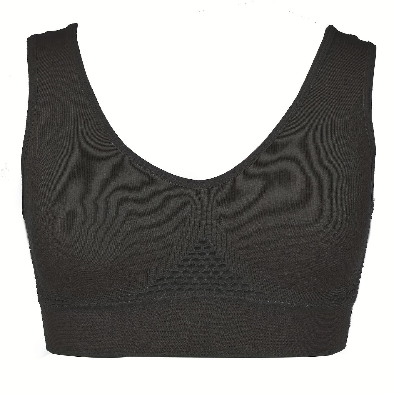 Fishnet Stitching Sports Bra Hollow Out Yoga Fitness Bra