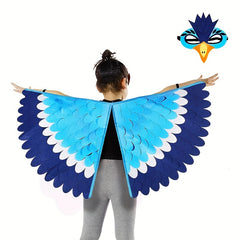 52 Cm Owl Peacock Costume Halloween Dress Up With Bird Wings Cape