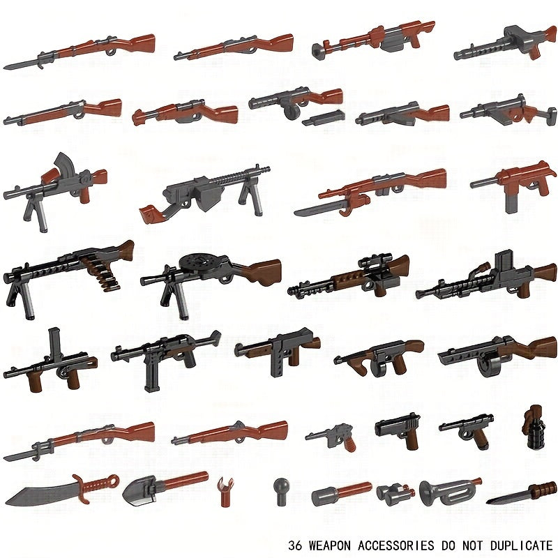 Military Minifigures Building Blocks Weapon Accessories Equipment Bag