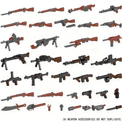 Military Minifigures Building Blocks Weapon Accessories Equipment Bag