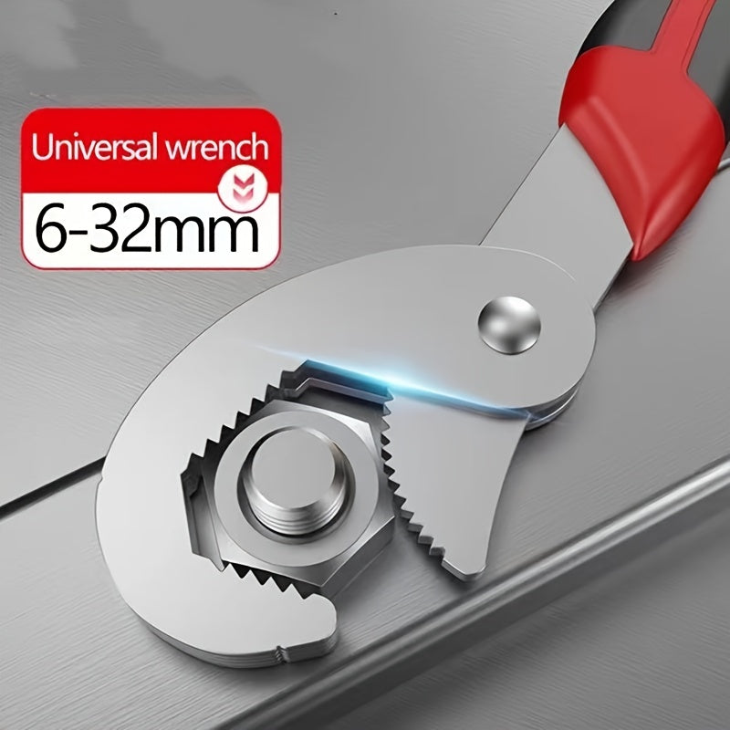 Non Slip Stainless Steel Adjustable Wrench 6-32mm Spanner