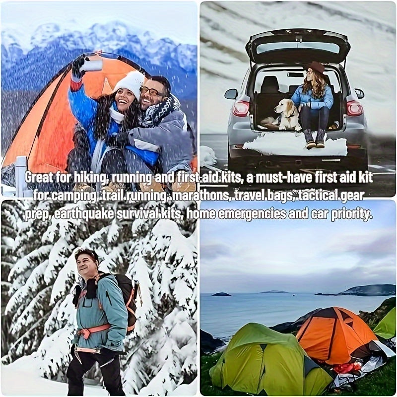 2pcs Thermal Survival Blankets Outdoor Emergency Double Sided Silvery
