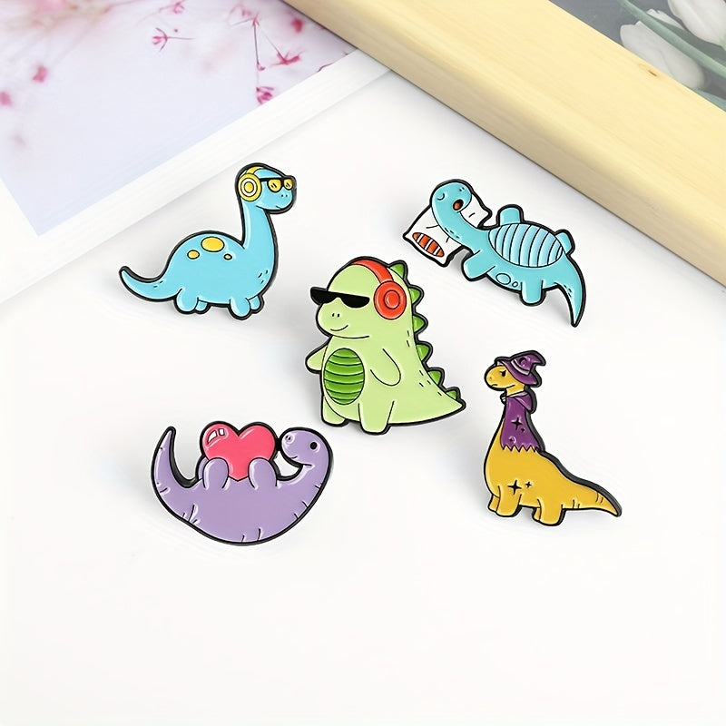 Dino Enamel Pins Animal Brooches for Kids Backpack
